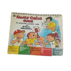 1978 Family Circus Guide Shout Laundry Stain Remover Book VINTAGE 70s  Comic Ad